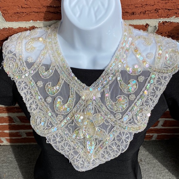 Beaded Lace Collar/Necklace with Sequins Vintage NWT - Picture 1 of 10